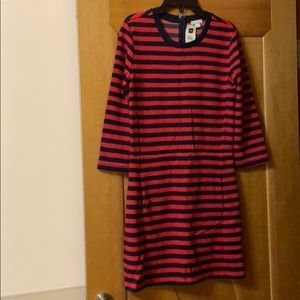 Red/Navy Blue Mini Sweater Dress